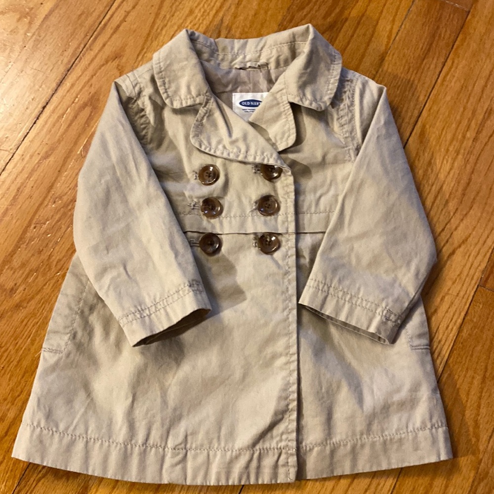 Old Navy 12-18 M Girl Tan Tench Coat